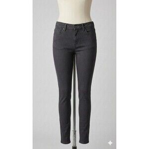 Hybrid & Company Women's Stretch Comfy Skinny Jeans Charcoal Grey Med Short